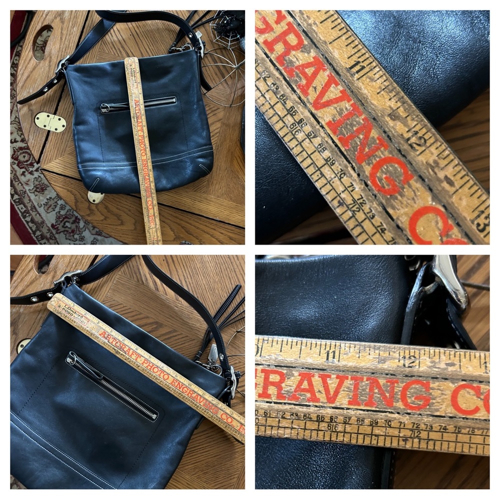 Vintage Coach Legacy Black Leather Shoulder Bag - Picture 13 of 15